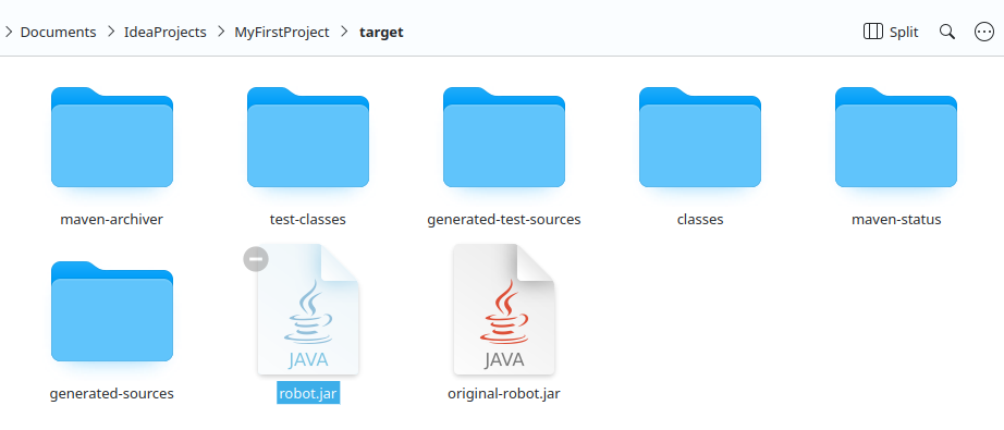 You can find the compiled jar file inside the target directory