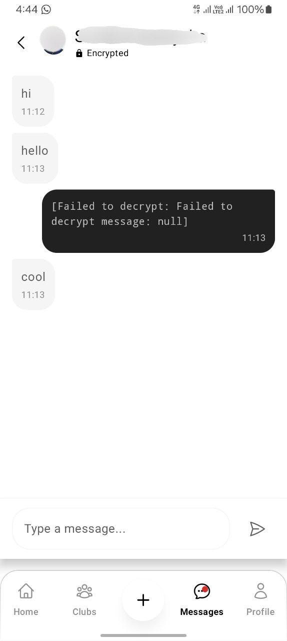 I couldn’t see my own messages!