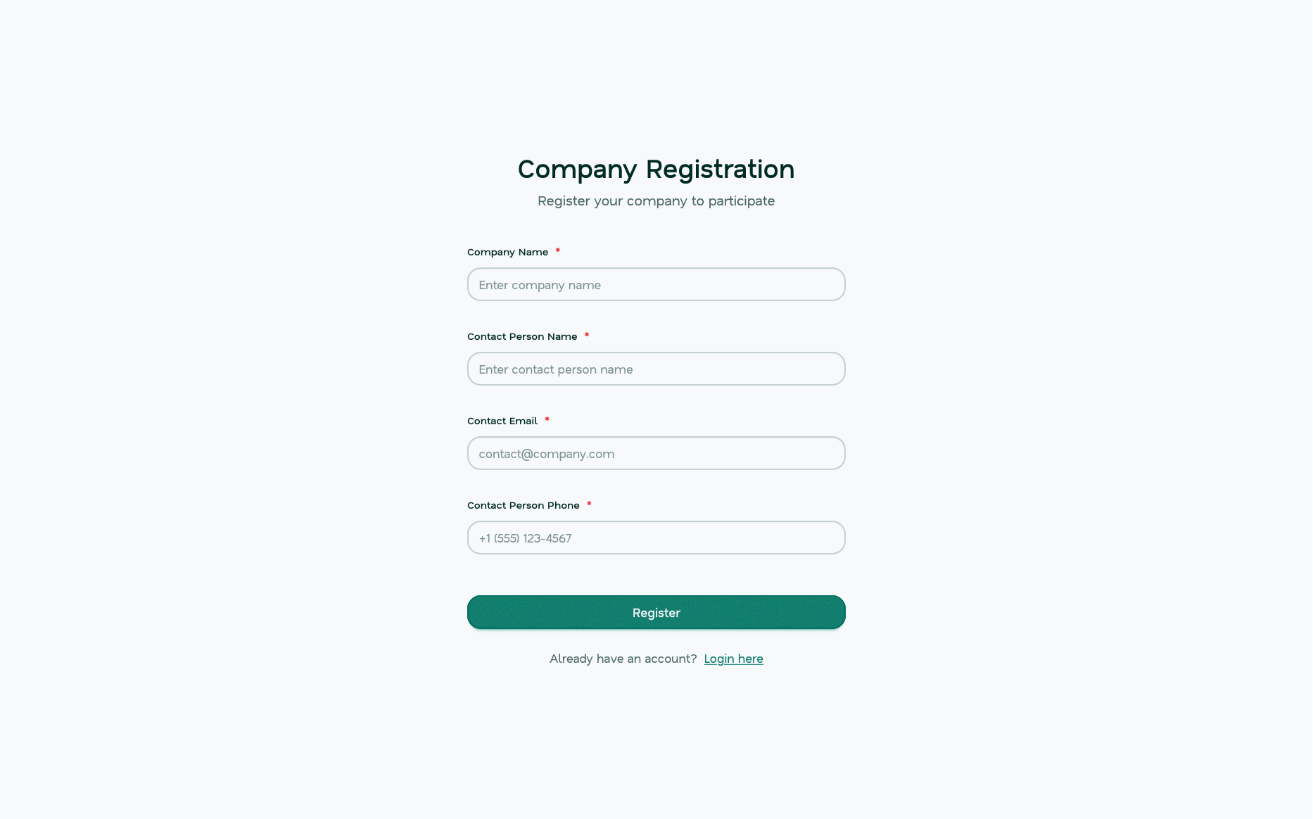 Company registration area