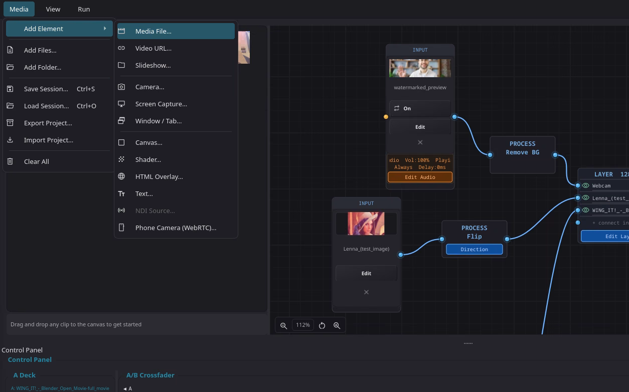 Supported media source types