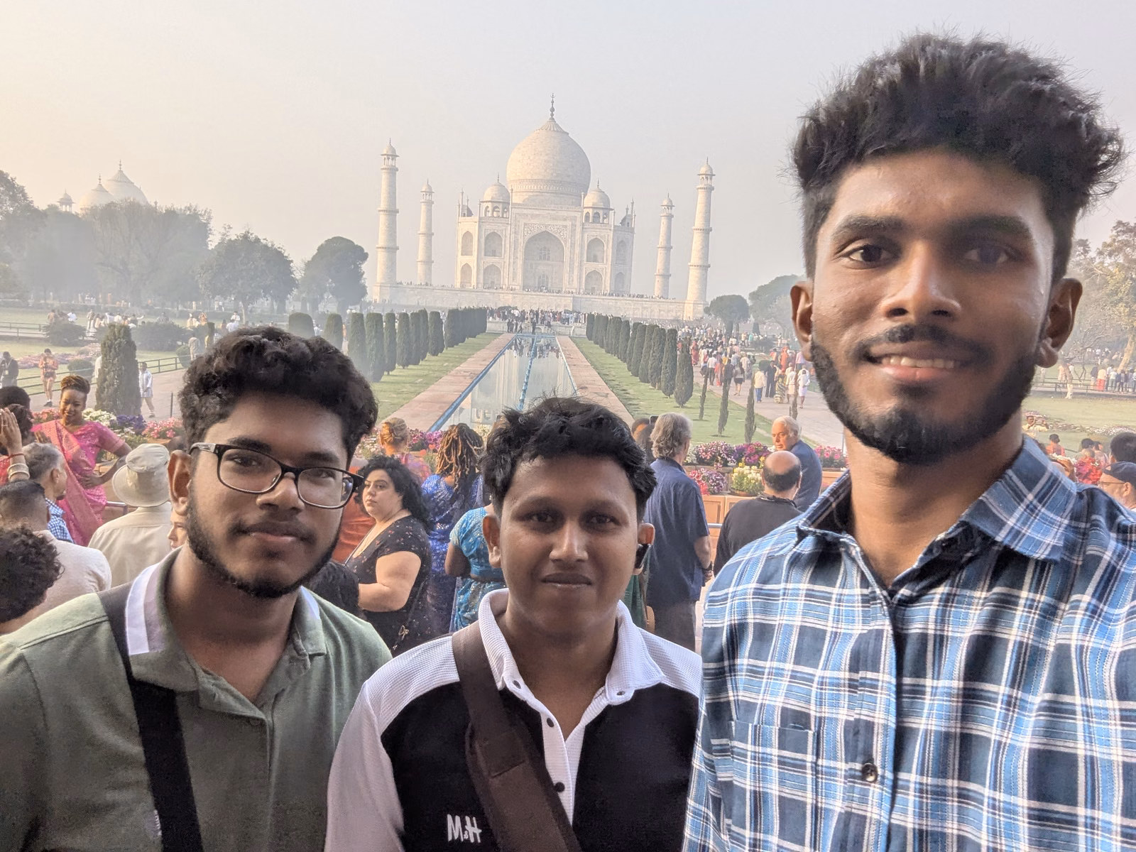 The three of us at the Taj Mahal